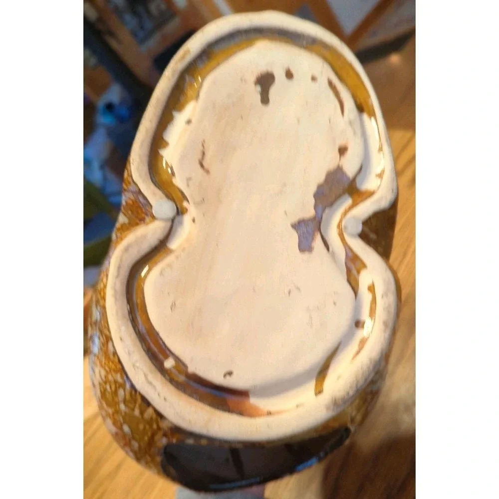 Beautiful Halloween Ceramic Glazed Skull Candle Drip Glaze Skull Art Pottery